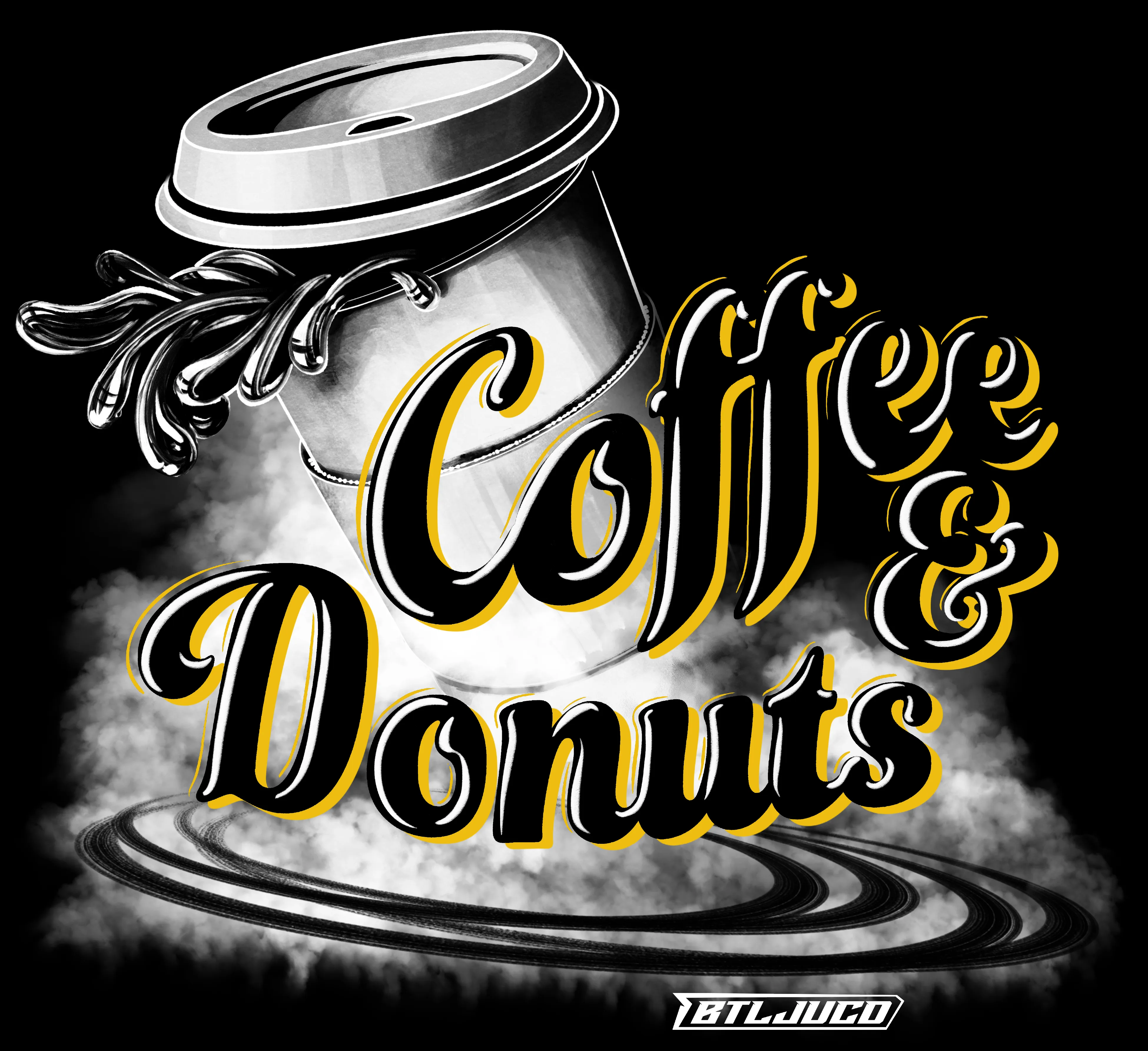Coffee and Donuts — graphic design by Josh Brownlow