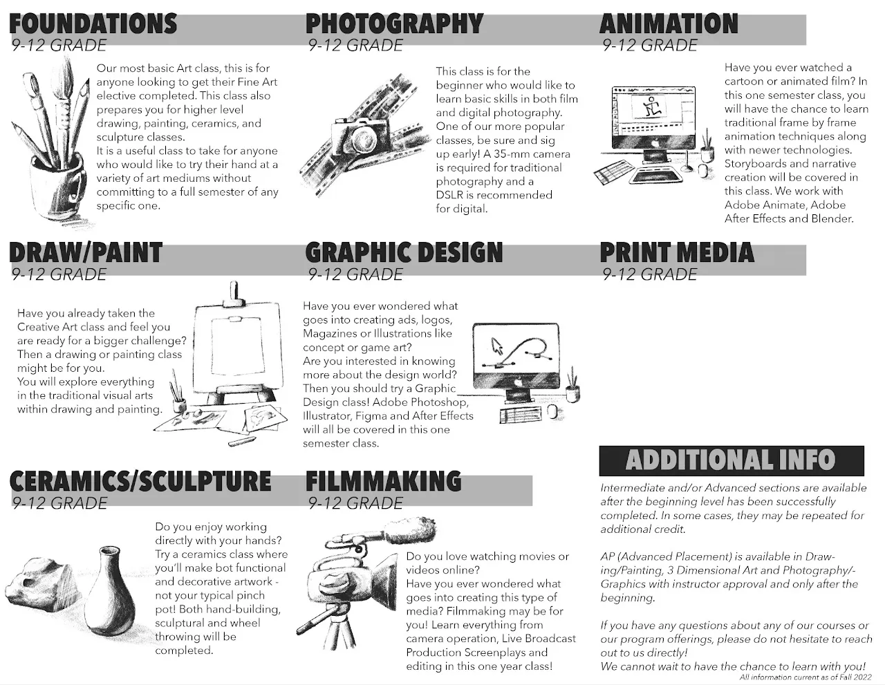 Columbine High School — creative curriculum collateral designed by Josh Brownlow