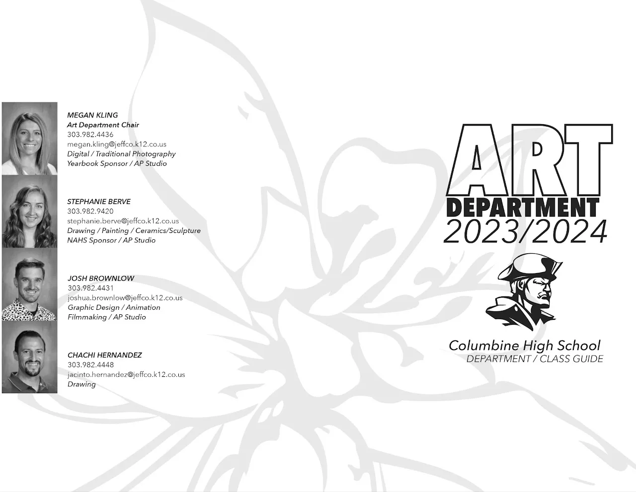 Columbine Art Department — trifold print collateral — by Josh Brownlow