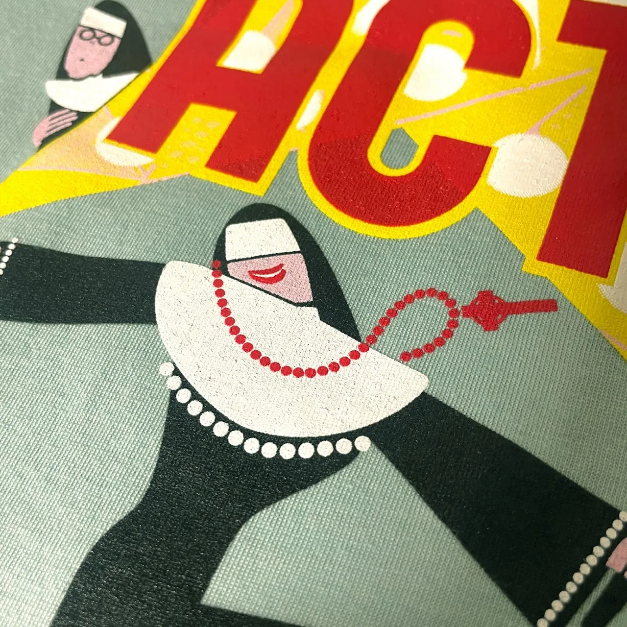Sister Act — final screen-printed shirt for Rampart High School — by Josh Brownlow