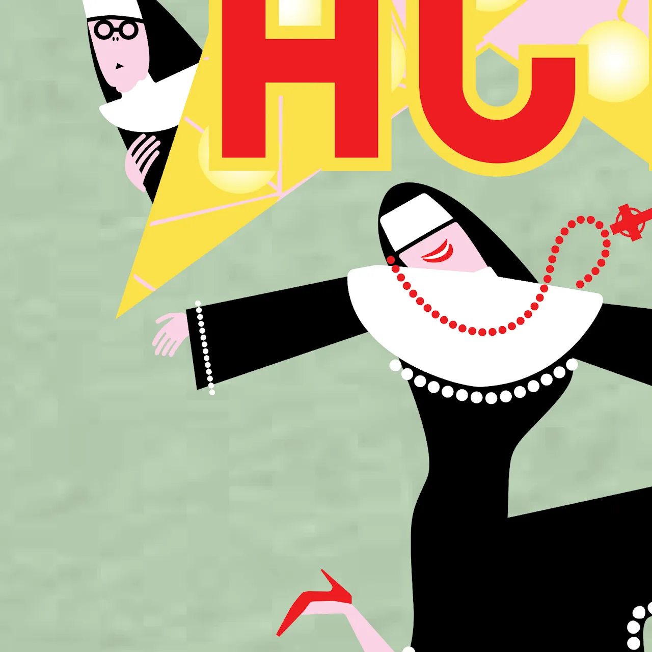 Sister Act — rebuilt print-ready graphic with hand-redrawn typography — by Josh Brownlow